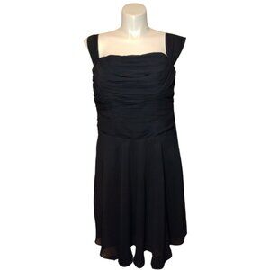 Women Black Dress with Ruffles